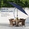 Best Choice Products 10ft 3-Tier Patio Umbrella, Market Sun Shade w/ Tilt Adjustment, Easy Crank